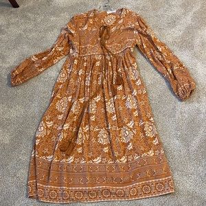 R. Vivimos burnt orange boho Dress size Med (8/10)